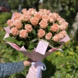 Ніжний букет з рожевих троянд